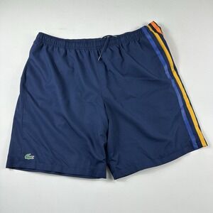 Lacoste Sport Shorts Mens FR 9 4XL Blue Tennis Performance Active Training Lined